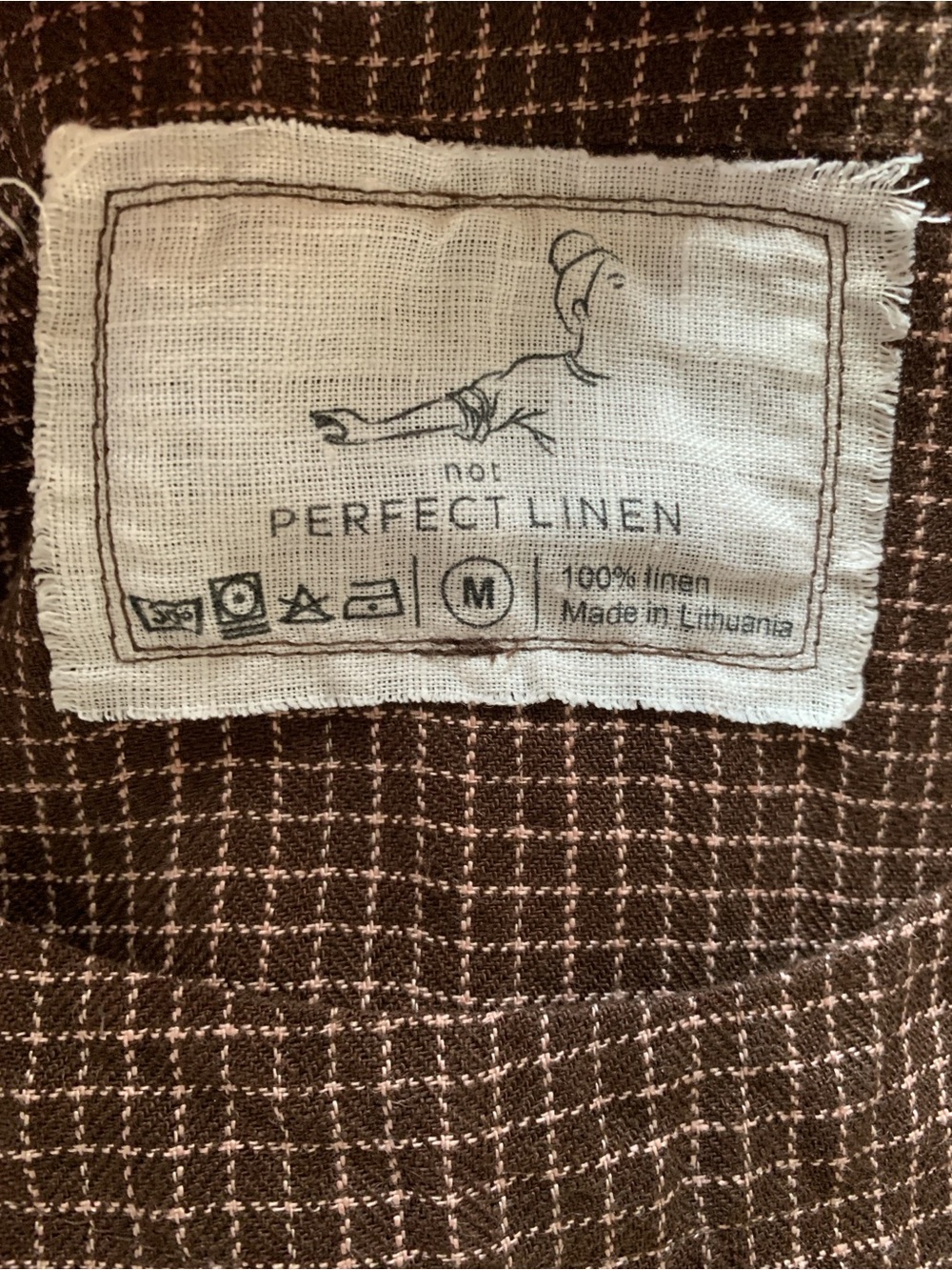 notPERFECTLINEN Soria Brown Check Dress - Picture 3 of 9
